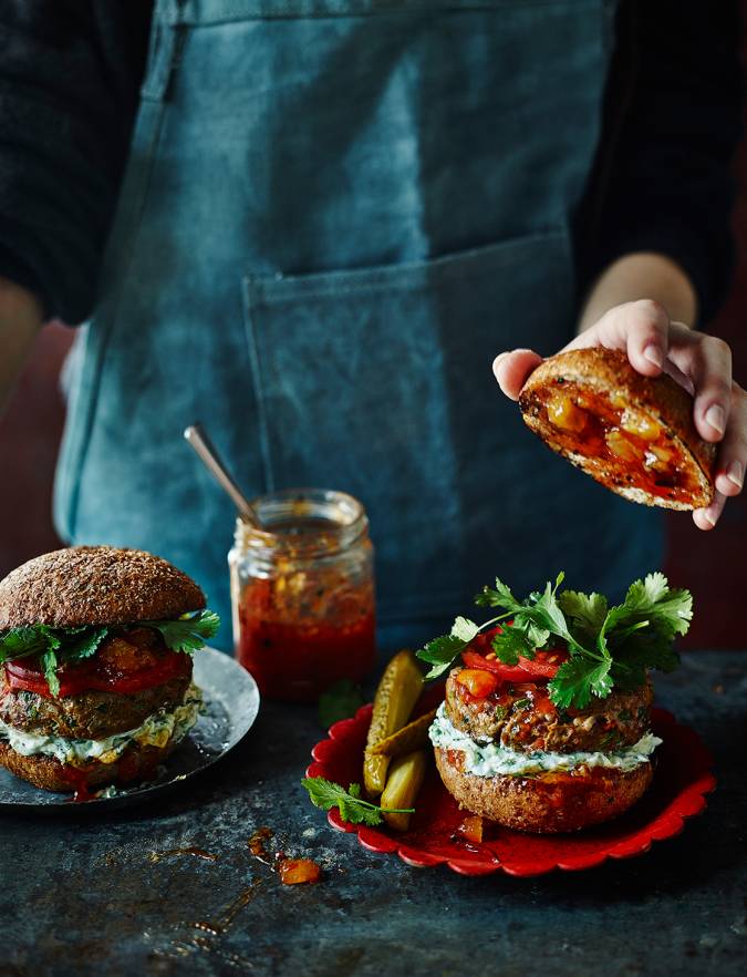 Recipe: Spicy Indian lamb burger