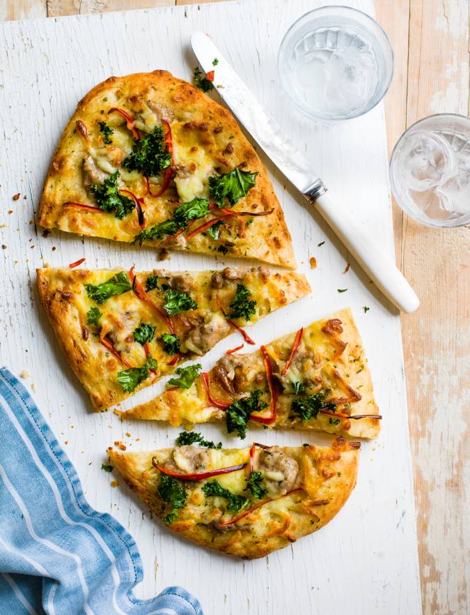 Recipe: Spicy sausage flatbreads