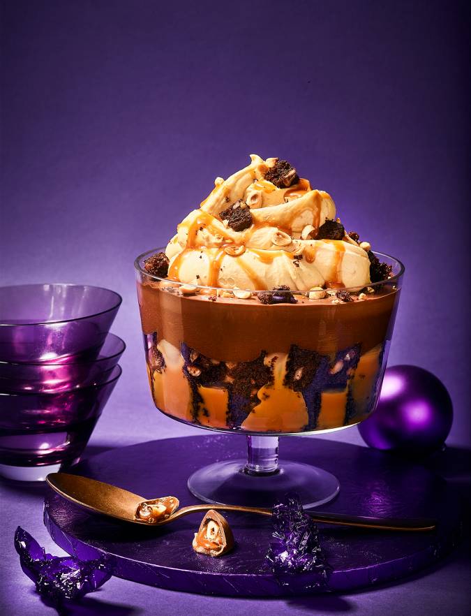 Recipe: Chocolate-hazelnut and salted caramel trifle