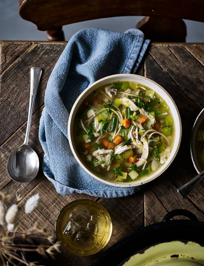 Recipe: Chicken and leek noodle soup