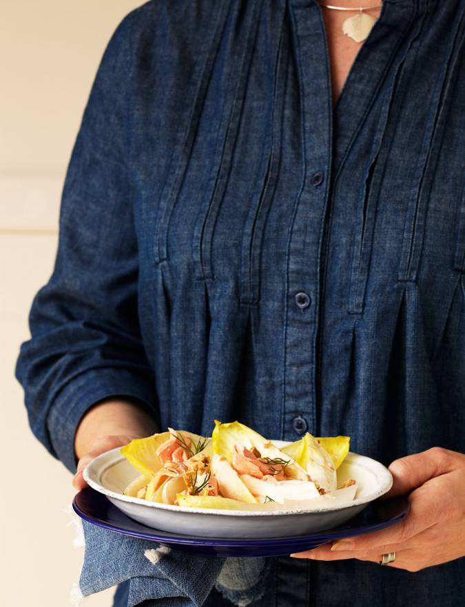 Recipe: Trout, chicory and walnut salad