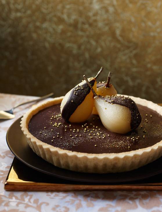 Recipe: Chocolate tart with Muscat pears