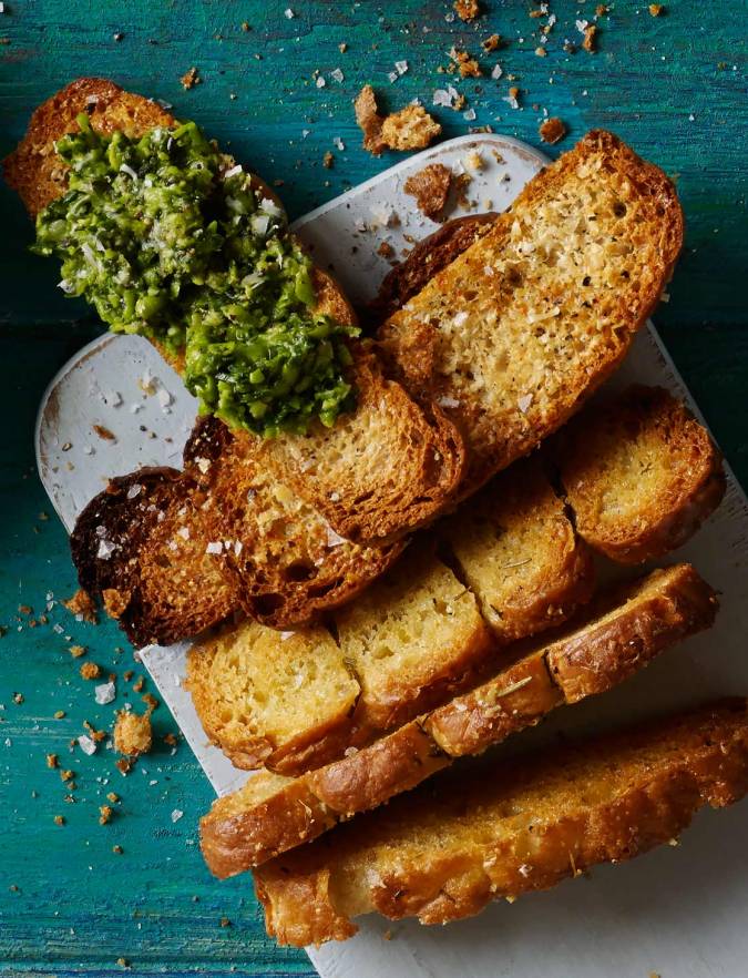 Recipe: Parmesan focaccia toasts