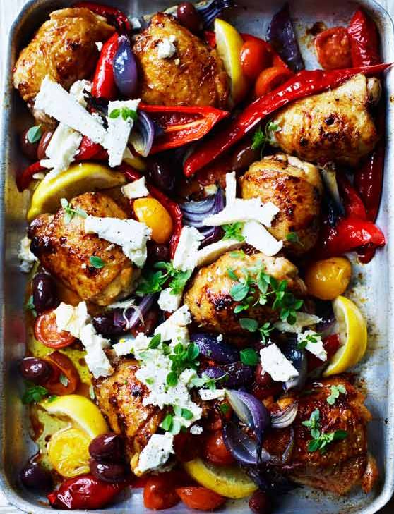 Greek chicken traybake Sainsbury's Magazine Greek chicken traybake Sainsbury's Magazine