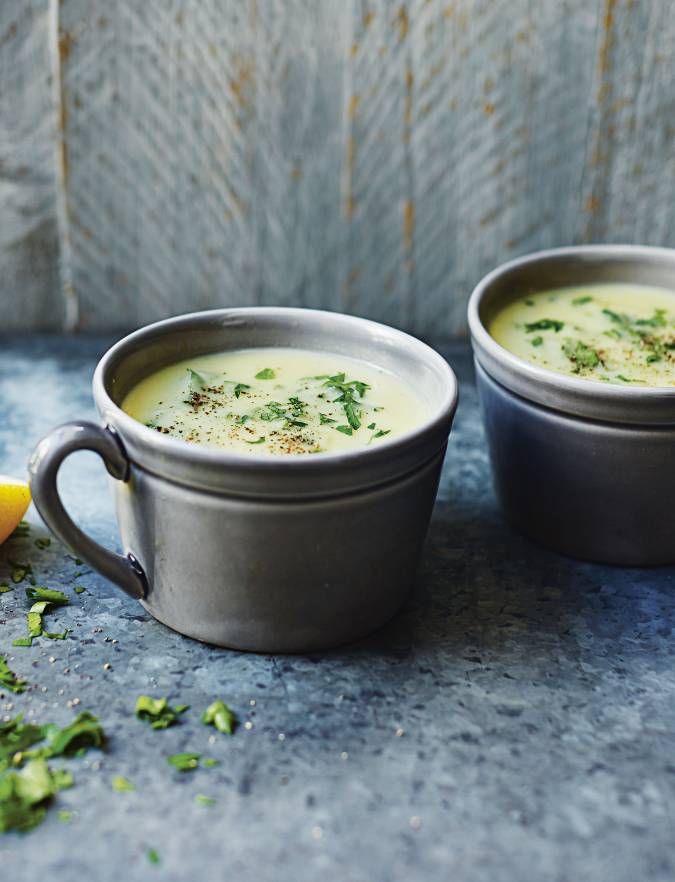 Recipe: Celeriac soup with horseradish, lemon and parsley