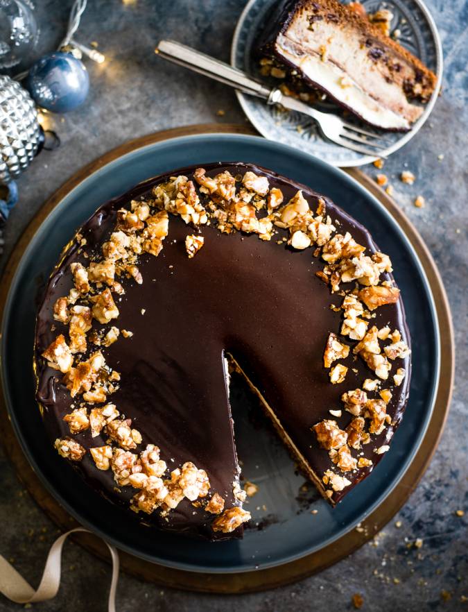 Recipe: Mirror-glazed mincemeat cheesecake