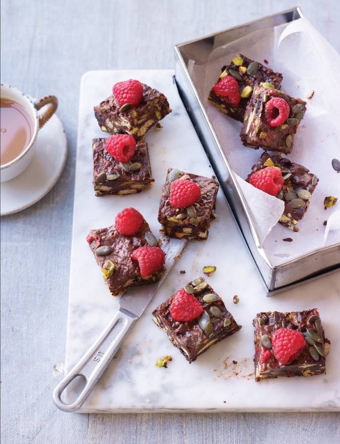 Recipe: Chocolate, avocado and raspberry tiffin