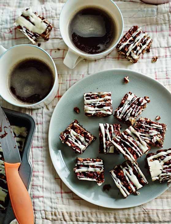 Recipe: Chocolate cinnamon popcorn squares