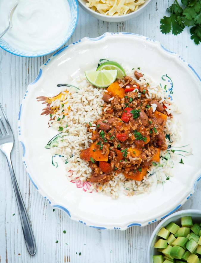 Recipe: Pork, bean and sweet potato chilli