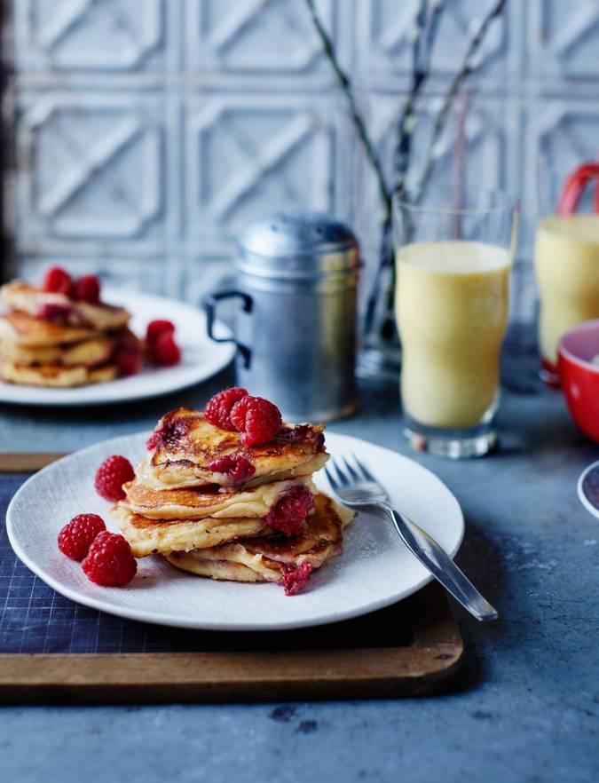 Recipe: Ricotta and raspberry pancakes