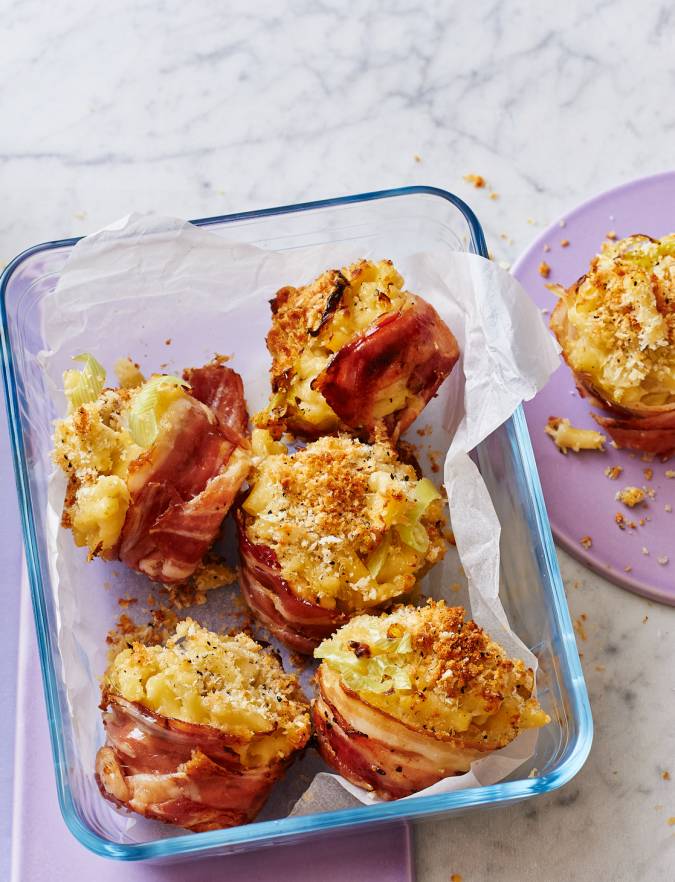 Recipe: Mac ’n’ cheese pancetta cups