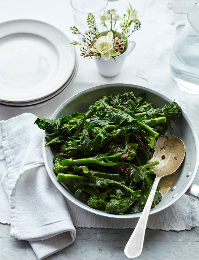 Recipe: Purple sprouting broccoli with anchovy butter