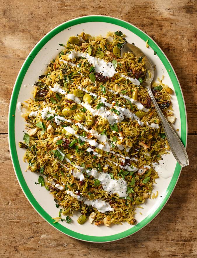 Recipe: Persian herb rice with broad beans