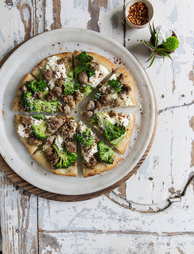 Recipe: Spicy sausage and broccoli pizzette