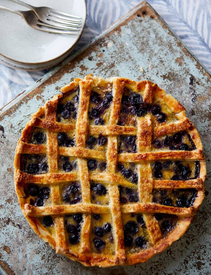 Recipe: Blueberry custard pie