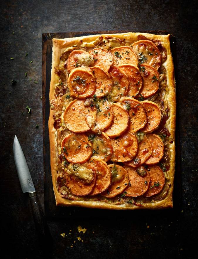 Recipe: Sweet potato and Stilton tart
