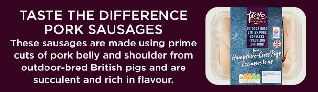 Sausage tray-roast with balsamic glaze from Taste the Difference 