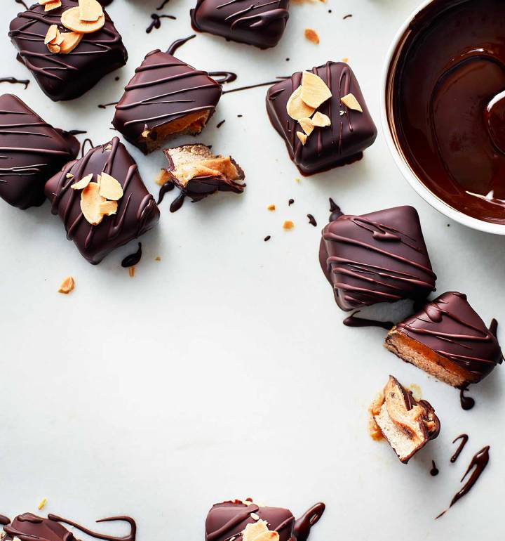 Salted date and chocolate bites