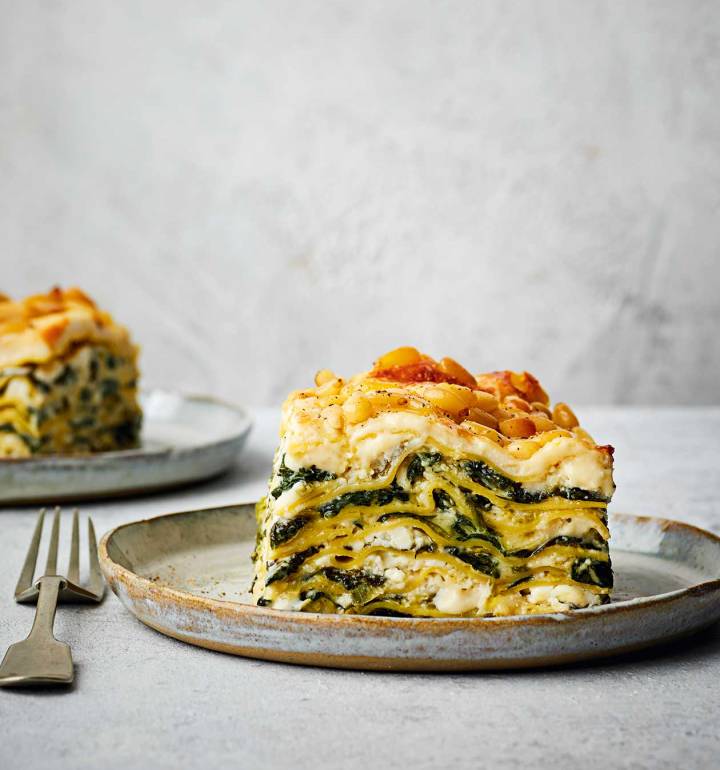 Spinach and feta lasagne
