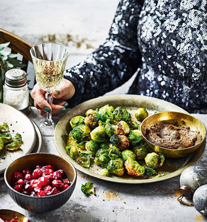 Duck fat-fried sprouts with mushroom ketchup