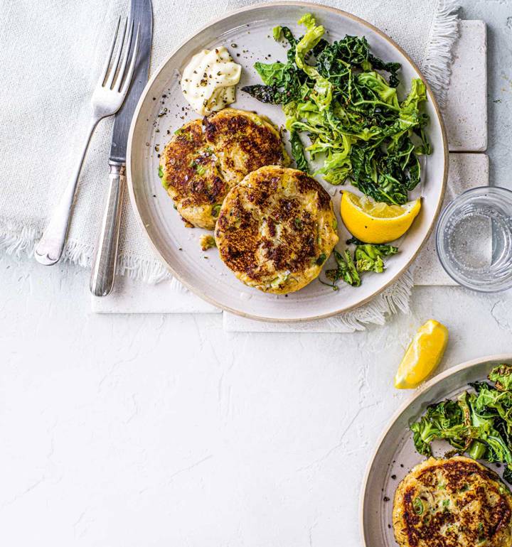 Mackerel potato cakes