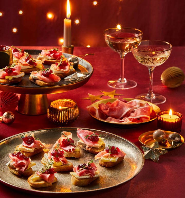 Sponsored: Prosciutto di Parma, Brie and cranberry bruschette