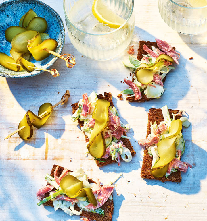 Sponsored: Ham hock and gerkin crostini