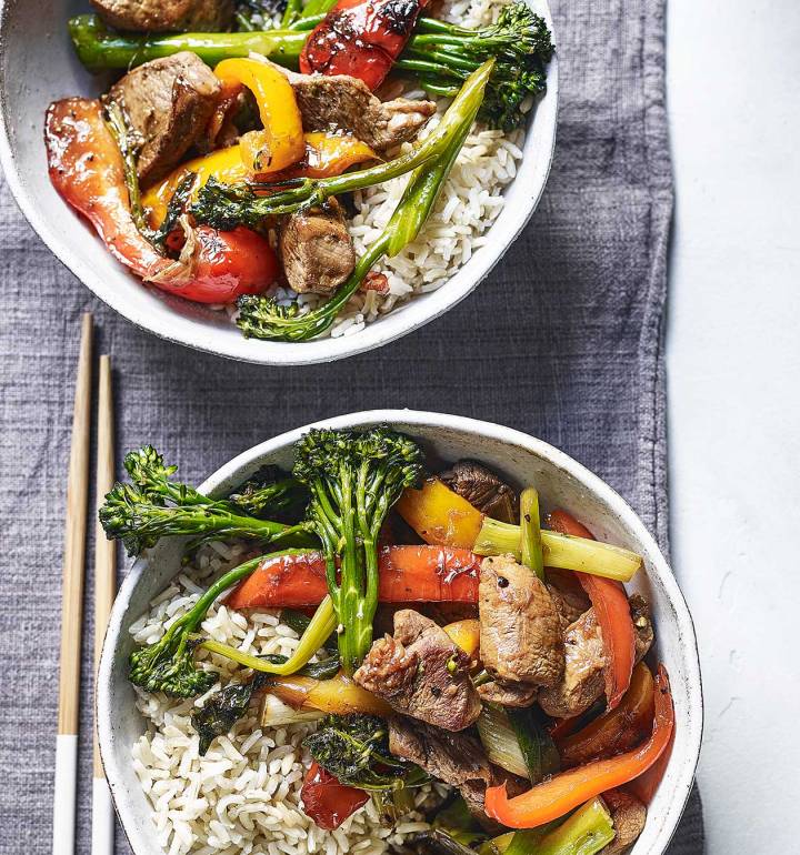 Lamb and black pepper stir-fry