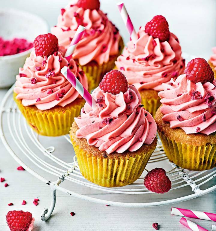 Raspberry lemonade cupcakes recipe Sainsbury`s Magazine Raspberry lemonade cupcakes recipe Sainsbury`s Magazine