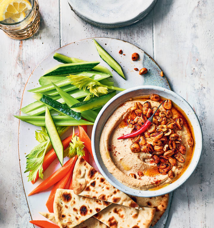 Spicy peanut houmous recipe