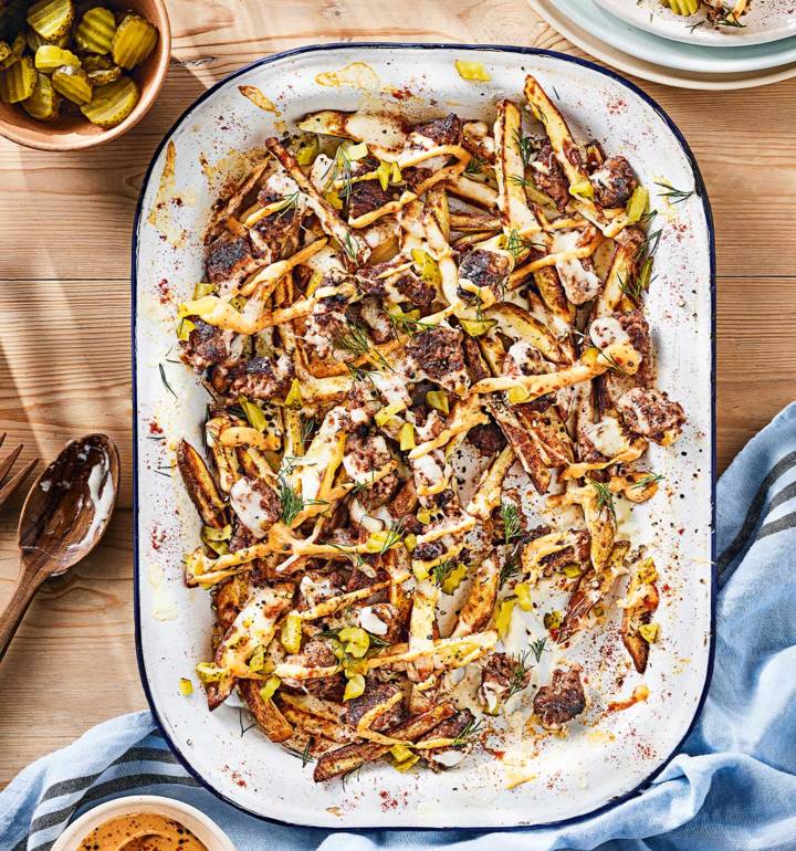Cheeseburger loaded fries