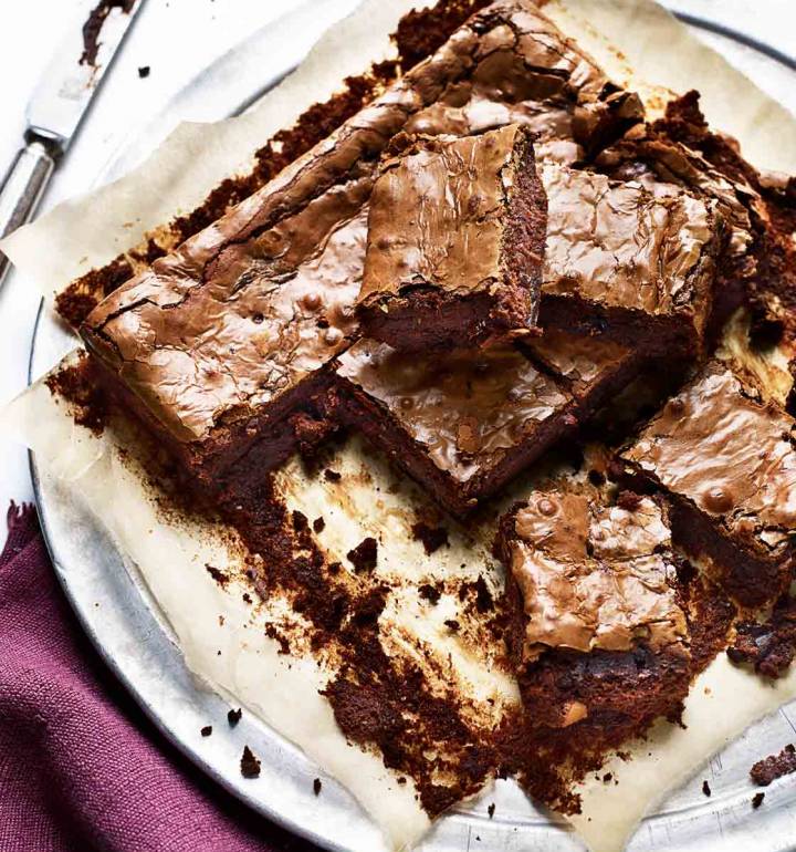 Chocolate, beetroot and prune brownies