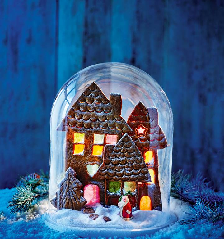 Gingerbread village scene