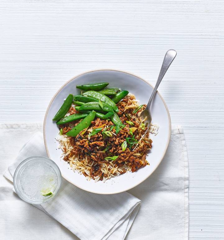 Crispy pork rice bowl
