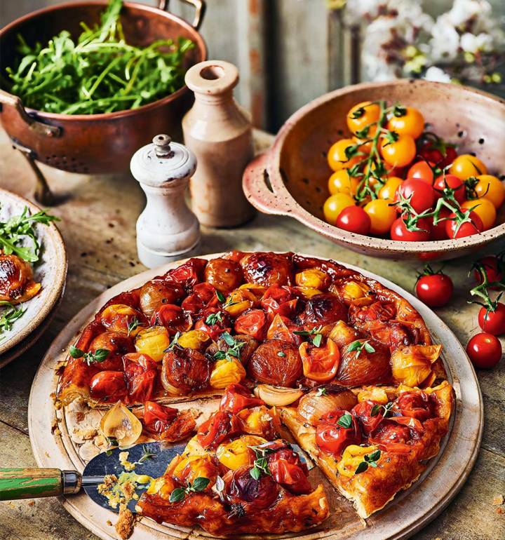 Tomato tarte tatin