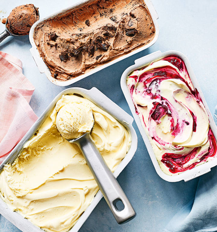 Ultimate no-churn ice cream, three ways