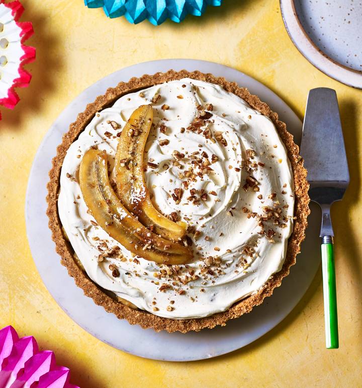 Boozy banoffee pie