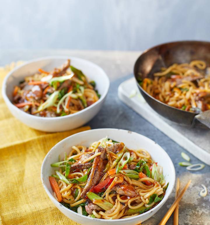 Ginger beef noodles
