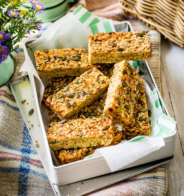 Cheese and onion flapjacks