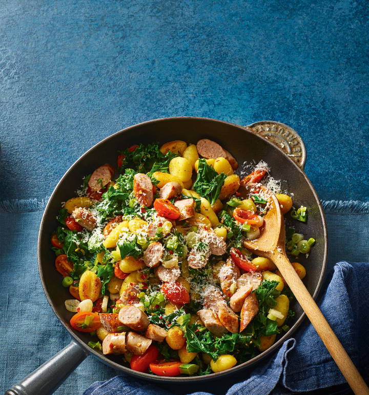 One-pan sausage gnocchi