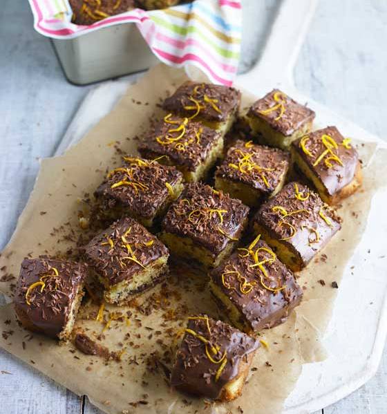 Chocolate and orange traybake