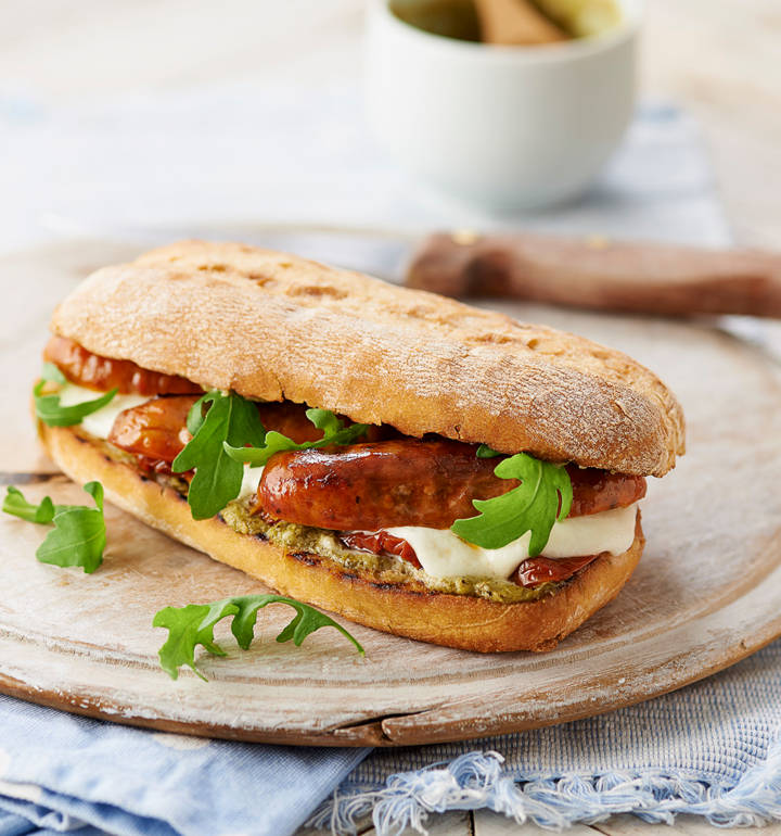 Italian-style sausage sandwich