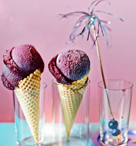 Blueberry Mojito sorbet