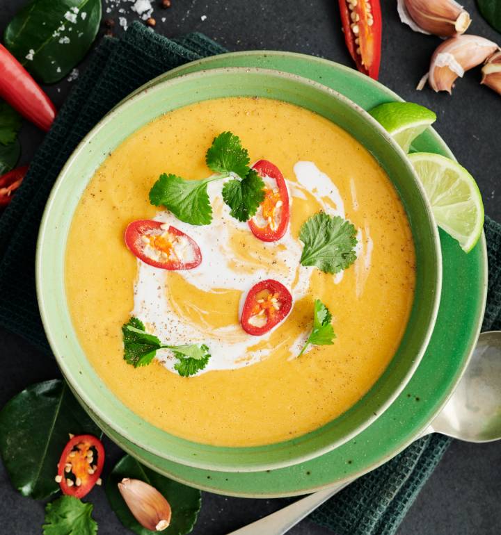 Sponsored: Sweet potato, coconut and lime soup from Knorr Stock Pots