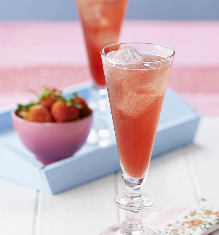 Sweet rhubarb cocktail