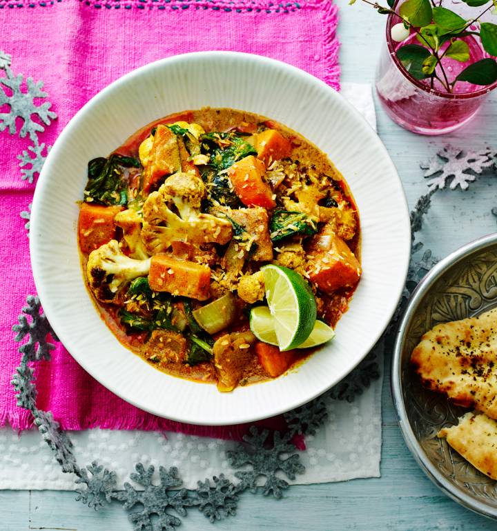 Charred cauliflower and coconut curry