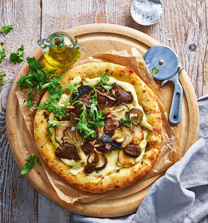 Truffled mushroom flatbread