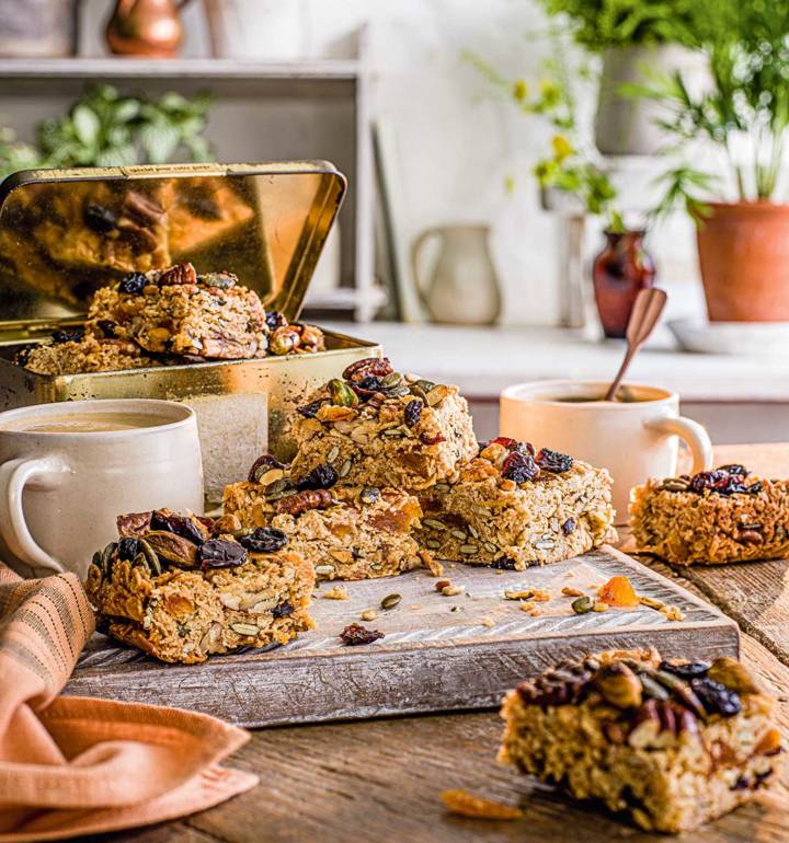 Trail mix flapjacks