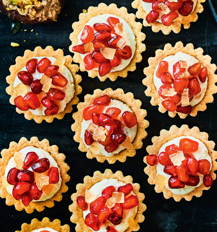 Jewelled ginger tartlets