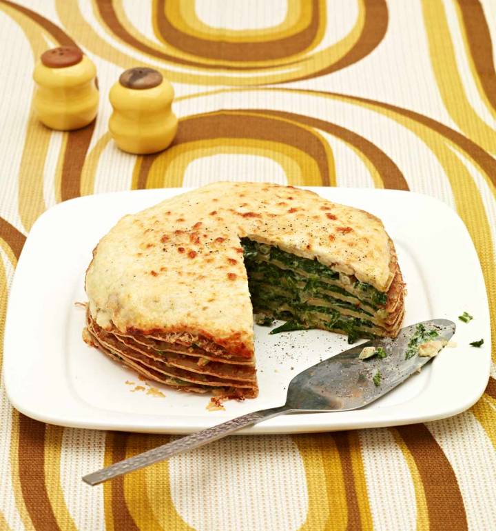 Spinach and cheese pancakes